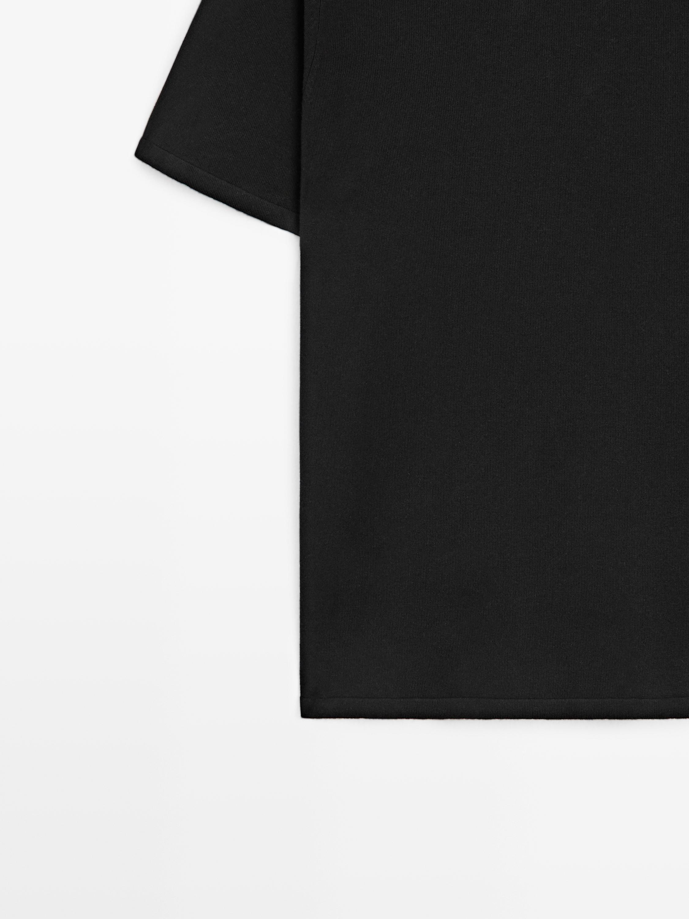 Cotton blend knit T-shirt